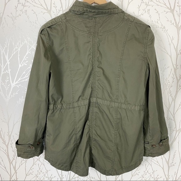 BAR III Army Green Utility Zip-Up Elastic Drawstring Waist Large Cotton - Picture 3 of 12